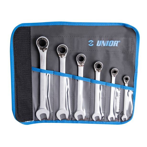 GARNITURA VILIČASTO OBROČNIH KLJUČEV Z RAGLJO UNIOR V TORBICI 8 - 19 MM/6-DELNA ART. 160/2CT (627001)