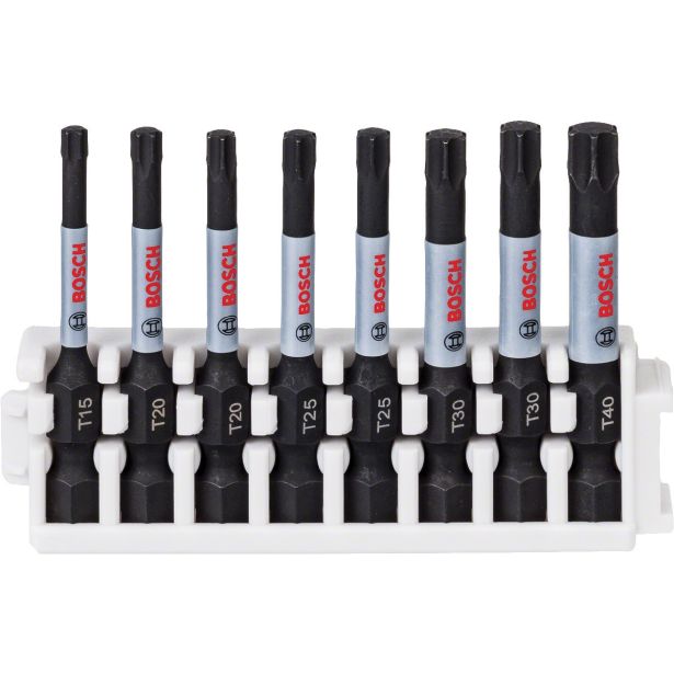 GRT VIJAČNIH NASTAVKOV BOSCH 8 DELNA TORX T15-T40 IMPACT CONTROL
