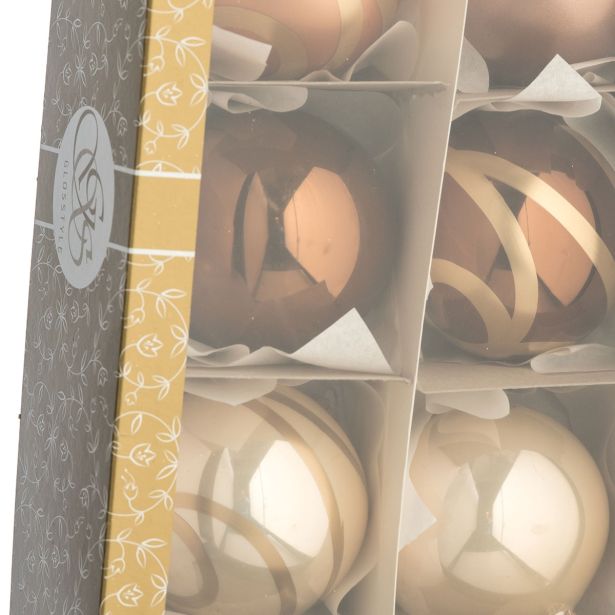 STEKLENA BUNKA GLOSSTYLE 80 MM 6/1 ŠAMPANJEC 3 Z IN 3 BREZ DEKORJA