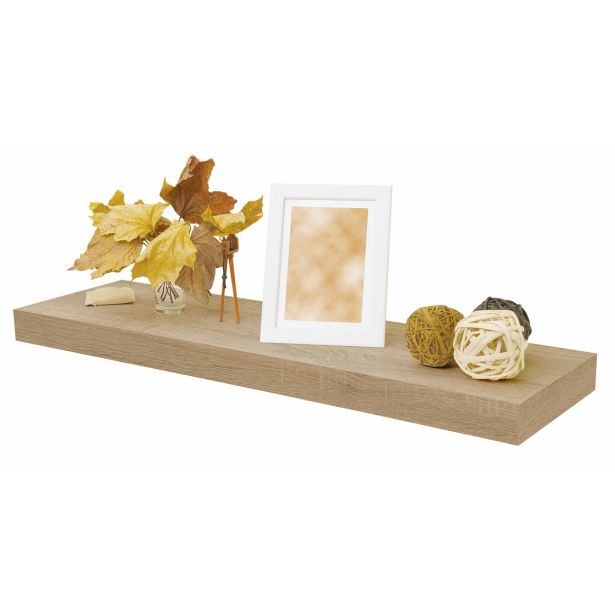 LESENA POLICA JEWE 80X23X5 CM HRAST SONOMA BREZ VIDNIH NASADIL