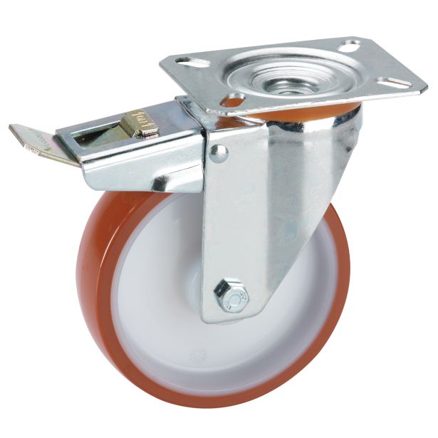 GIBLJIVO KOLO Z ZAVORO DÖRNER + HELMER 80X30MM PLOŠČA 100X85MM