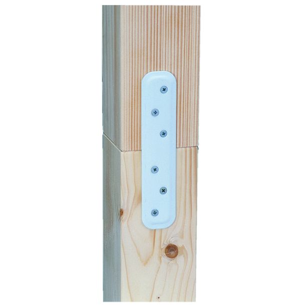 VEZNI ELEMENT ALBERTS 80X40 MM PLOŠČATI BELI VTISNJEN