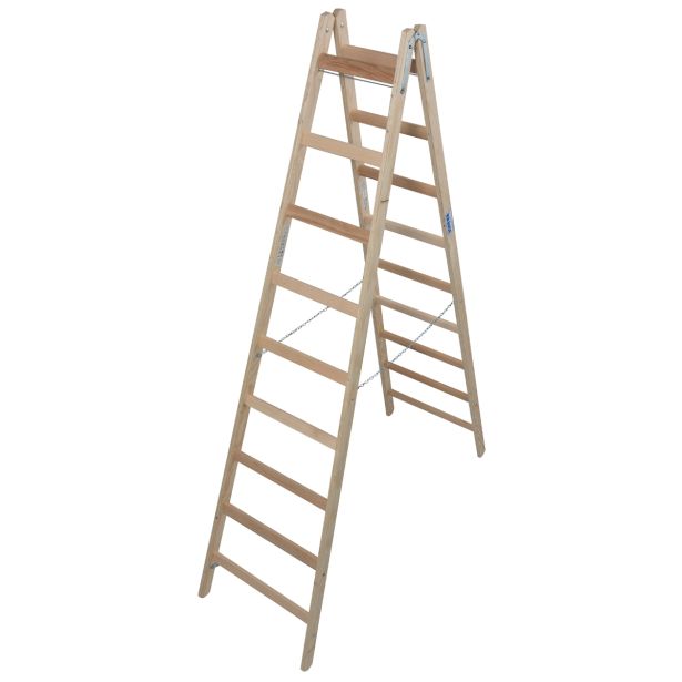 PROSTOSTOJEČA LESTEV KRAUSE 9 STOPNIČNA LESENA