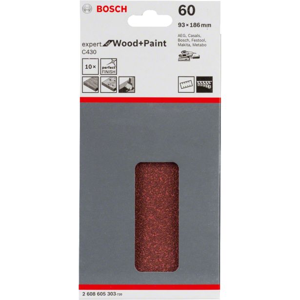 PRIBOR OSTALI BOSCH 93X185 BRUSILNI PAPIR R:W K60