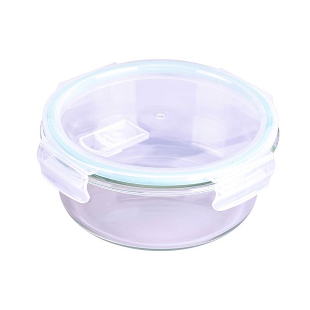 VEČNAMENSKA DOZA STEUBER 950 ML STEKLENA OKROGLA, PVC POKROV