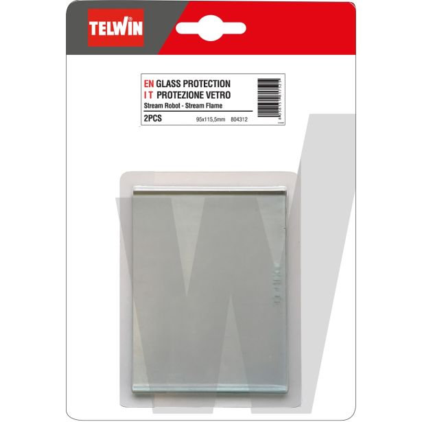 STEKLO ZA VARILSKO MASKO TELWIN 95X115.5 MM ZUNANJE PROZORNO