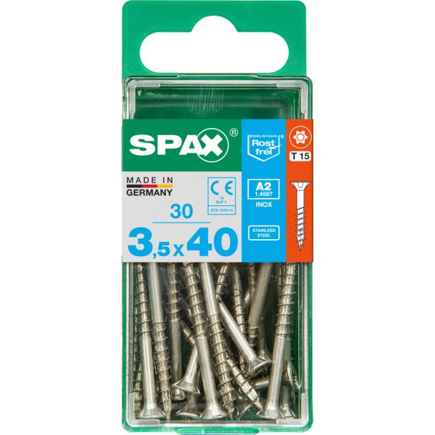 RF UNIVERZALNI VIJAK SPAX A2 TRX 3.5X40 V ZAVITKU 30 KOS