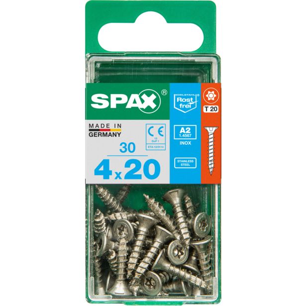 RF UNIVERZALNI VIJAK SPAX A2 TRX 4X20 V ZAVITKU 30 KOS