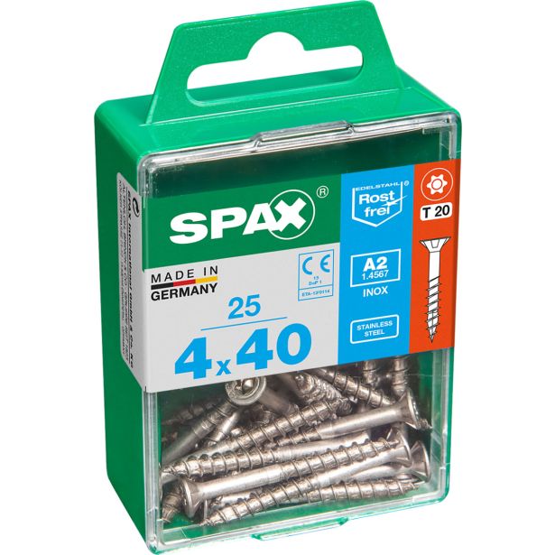 RF UNIVERZALNI VIJAK SPAX A2 TRX 4X40 V ZAVITKU 25 KOS