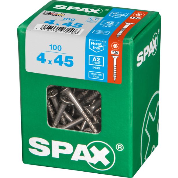 RF UNIVERZALNI VIJAK SPAX A2 TRX 4X45 V ZAVITKU 100 KOS