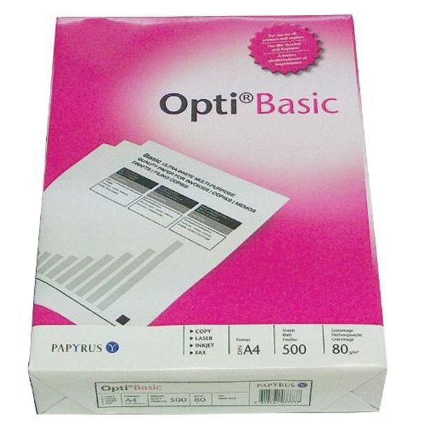 PAPIR ZA TISKANJE IN FOTOKOPIRANJE A4 80GR OL OPTI BASIC  500 LISTOV/1KOS