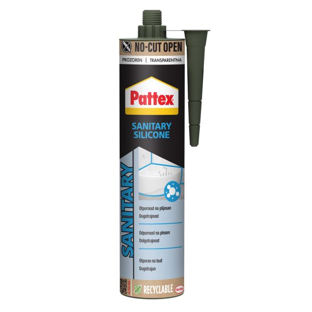 ACETATNI SILIKON HENKEL ACC PATTEX SANITARNI PRO TRANSPARENT 280 ML