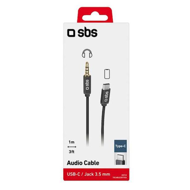 ADAPTER SBS TYPE C TO JACK 1M ČRN