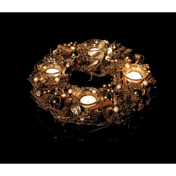 ADVENTNI NARAVNI VENČEK S CIMETOM FI 33 CM