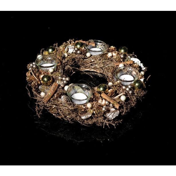 ADVENTNI NARAVNI VENČEK S CIMETOM FI 33 CM