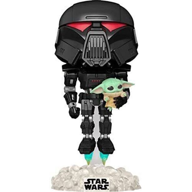 AKCIJSKA FIGURA FUNKO POP SW THE MANDALORIAN DARK TROOPER WITH GROGU