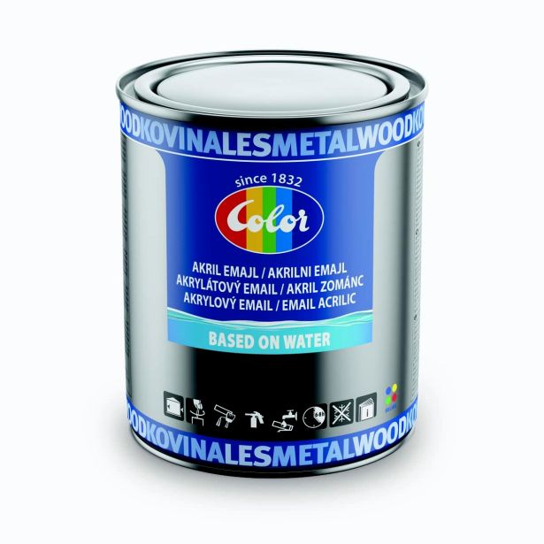 POKRIV.PREM.ZA KOV.,LES COLOR AKRIL EMAJL BELI SATIN 0.65 L