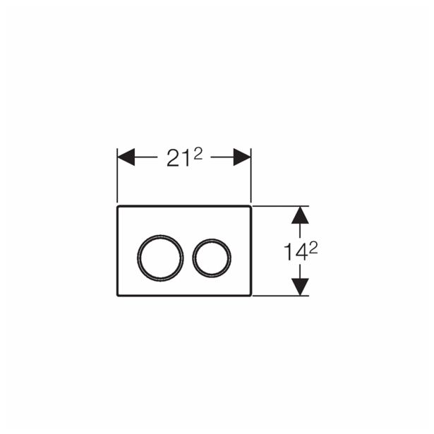 AKTIVIRNA TIPKA GEBERIT OMEGA 20 BELA-SIJAJ KROM-BELA