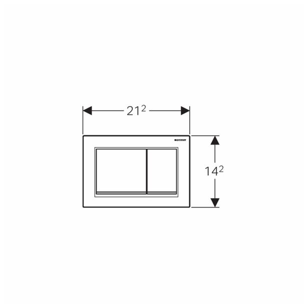 TIPKA, AKTIVIRNA GEBERIT OMEGA 30 ČRNA-SIJAJ KROM-ČRNA