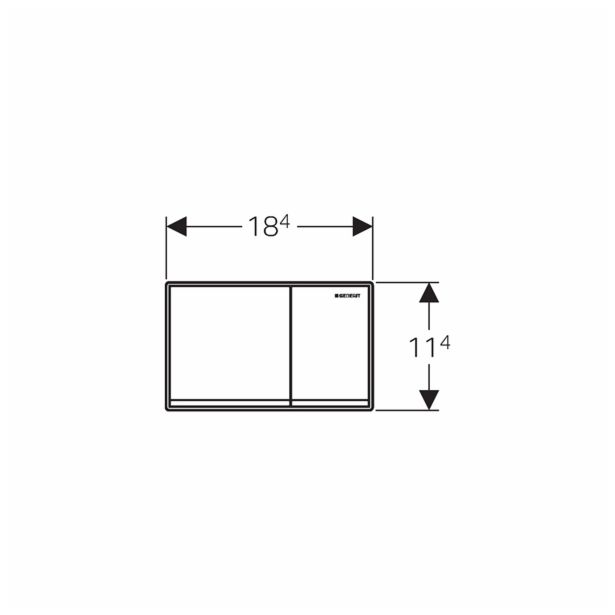 TIPKA, AKTIVIRNA GEBERIT OMEGA 60 BELO STEKLO