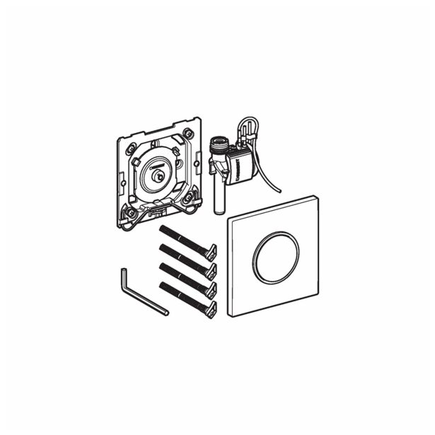 TIPKA, AKTIVIRNA GEBERIT SIGMA 10 ZA PISOAR BELA-SIJAJ KROM-BELA