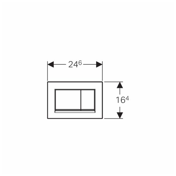 TIPKA, AKTIVIRNA GEBERIT SIGMA 30 MAT KROM-SIJAJ-MAT KROM