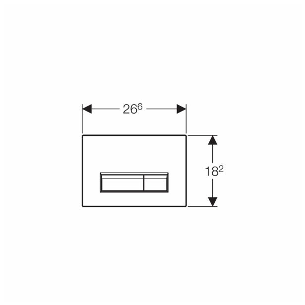 TIPKA, AKTIVIRNA GEBERIT SIGMA 40 ČRNA