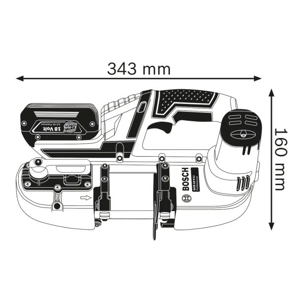 AKUMULATORSKA TRAČNA ŽAGA BOSCH GCB 18 V-LI PROFESSIONAL