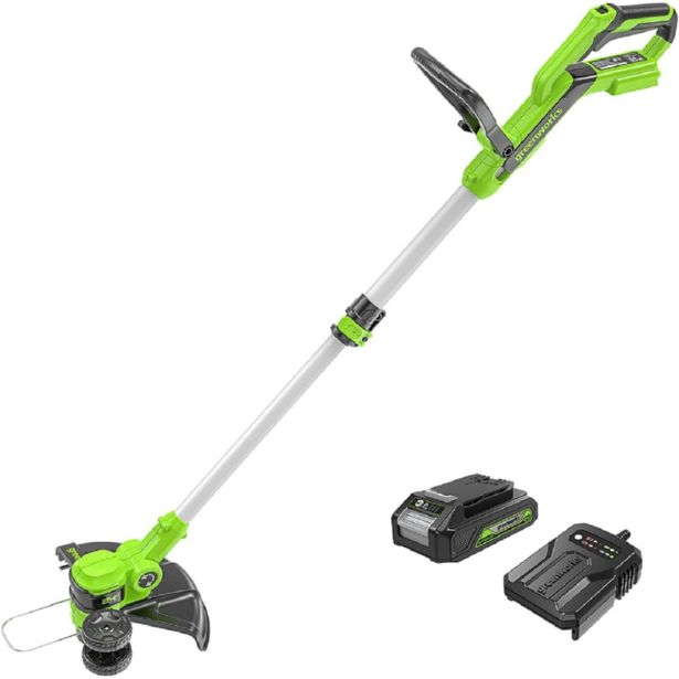 AKUML. KOSILNICA Z NITKO GREENWORKS 24V Z 2AH BATERIJO+POLNIK (S KOLEŠČKOM)