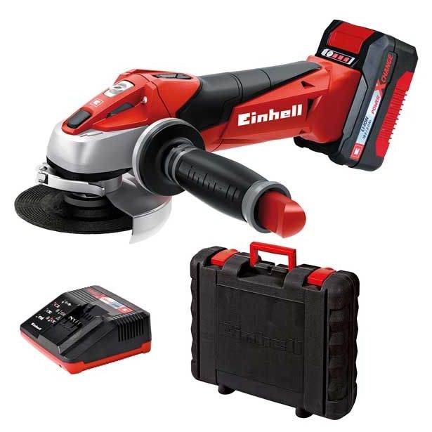 EINHELL AKUMULATORSKI BRUSILNIK V SETU TE-AG 18 LI KIT (1 X 3,0 AH) - POWER X-CHANGE,  Z BATERIJO IN POLNILCEM