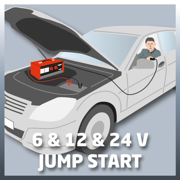 EINHELL POLNILNIK AKUMULATORJEV IN STARTER CC-BC 30 , 6 V / 12 V / 24 V, 3 - 400 AH, 100 A - 5 SEC