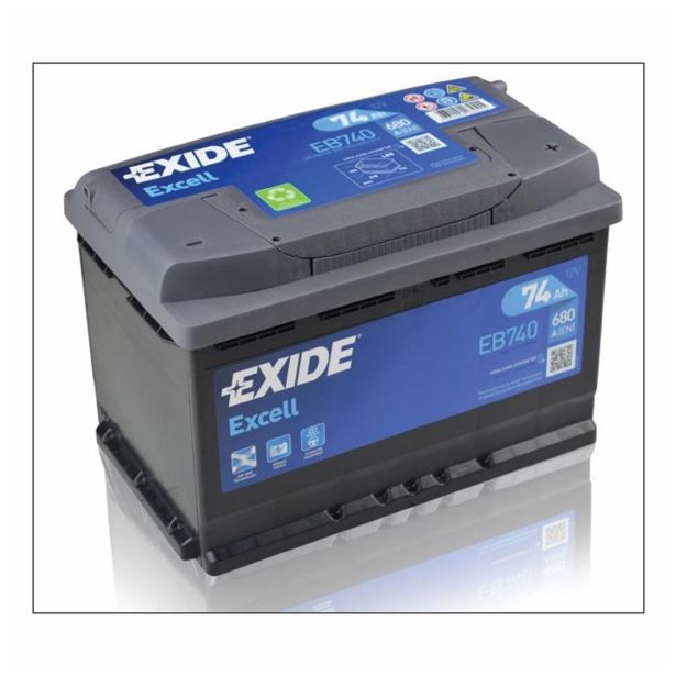 AKUMULATOR EXIDE AH74 D+ 680A 278X175X190