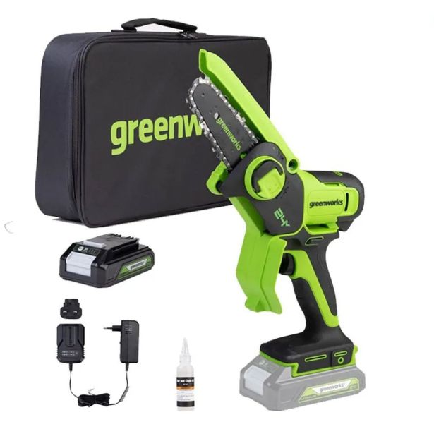 AKUMULATOR. VERIŽNA ŽAGA GREENWORKS 24V Z 2AH BATERIJO+ POLNILNIK