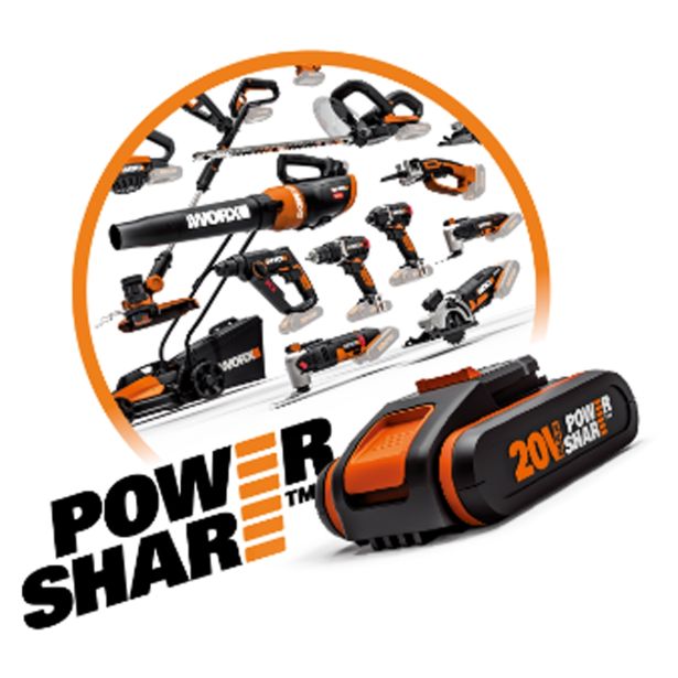 AKUMULATORSKA BATERIJA WORX 20V 6AH BATERIJA