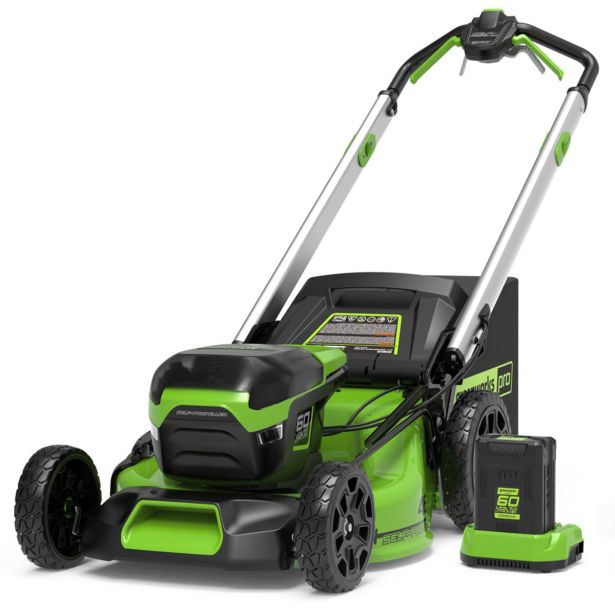 AKUMULATORSKA KOSILNICA GREENWORKS 60V 46 CM SAMOHODNA Z 4AH BATERIJO IN POLNIL.