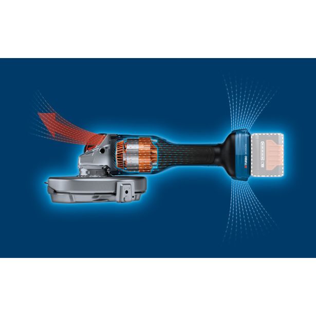 AKUMULATORSKI KOTNI BRUSILNIK GWS 18V-180 P (180 MM) SOLO