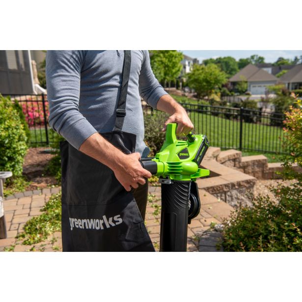 AKUMUL. SESALNIK/PUHALNIK GREENWORKS 40V Z BAT. IN POLN. 4AH GD40BVK4