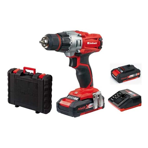 EINHELL AKUMULATORSKI VRTALNIK V SETU TE-CD 18 LI KIT (2 X 1.5 AH) POWER X-CHANGE Z 2 BATERIJAMA IN POLNILCEM