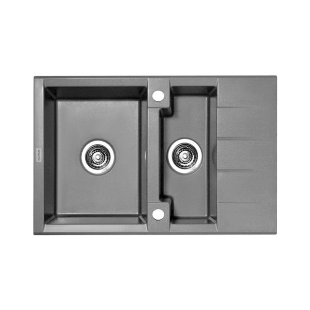 ALGRANIT POMIVALNO KORITO ALVEUS CUBO 40, ANTHRAZIT-A16M 780X500 MM