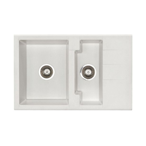 ALGRANIT POMIVALNO KORITO ALVEUS CUBO 40, ARCTIC-A11 780X500 MM