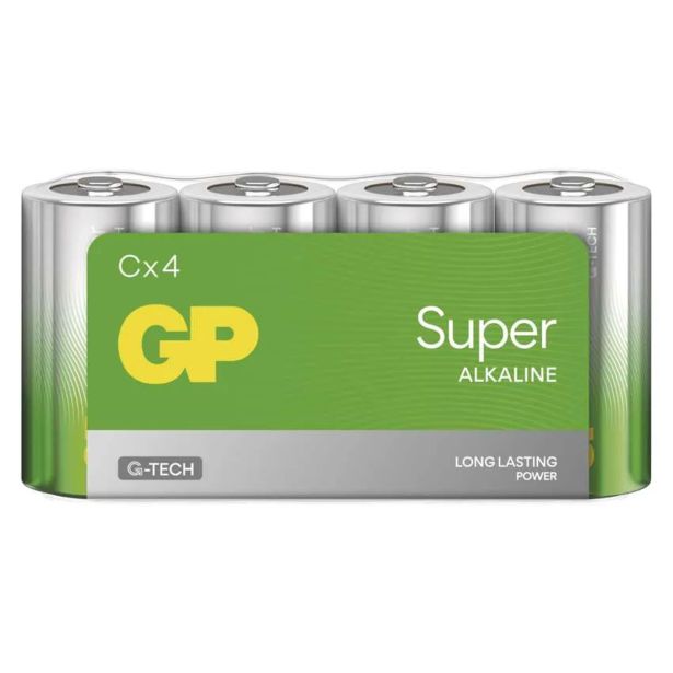 ALKALNI BATERIJSKI VLOŽEK GP SUPER LR14 (C) 4 FOLIJA