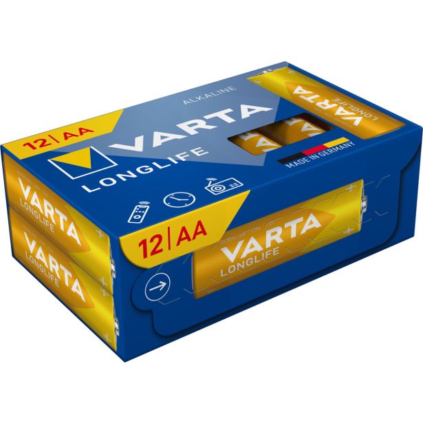 ALKALNI BATERIJSKI VLOŽEK VARTA CUBE12 AA 12/1 LONGLIFE