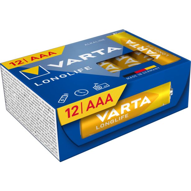 ALKALNI BATERIJSKI VLOŽEK VARTA CUBE12 AAA 12/1 LONGLIFE