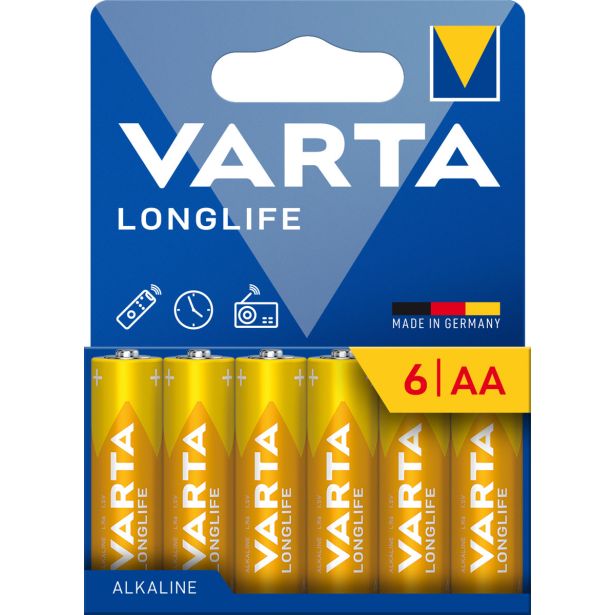 ALKALNI BATERIJSKI VLOŽEK VARTA LONGLIFE AA 6/1