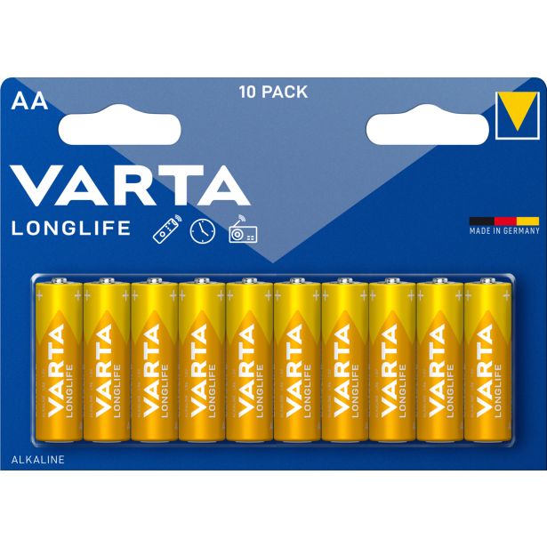 ALKALNI BATERIJSKI VLOŽEK VARTA LR06 AA 10/1 LONGLIFE