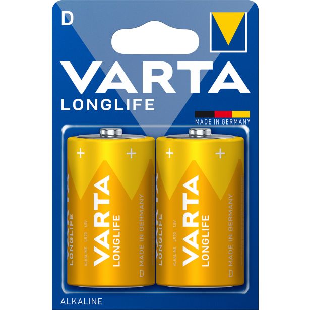 ALKALNI BATERIJSKI VLOŽEK VARTA LR20 D BL/2 LONGLIFE