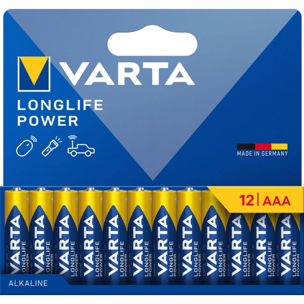 ALKALNI BATERIJSKI VLOŽEK VARTA POWER AAA 12/1 LONGLIFE