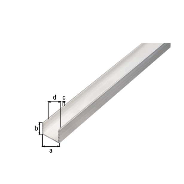 U-PROFIL ALBERTS ALU 10X15X10X1.5X2600 MM