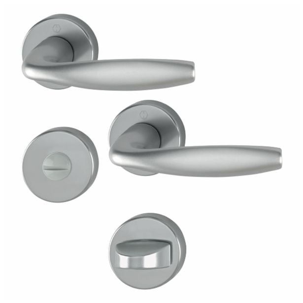 ALU KLJUKA ZA VRATA HOPPE NEW YORK Z ROZETO WC F9