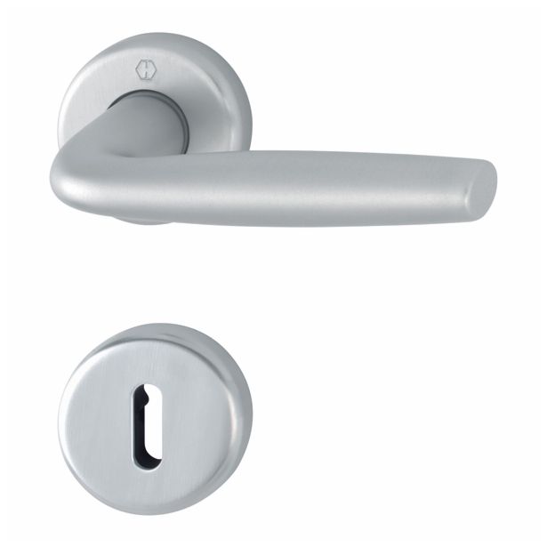 ALU KLJUKA ZA VRATA HOPPE MILOS Z ROZETO KLJUČ F94-1